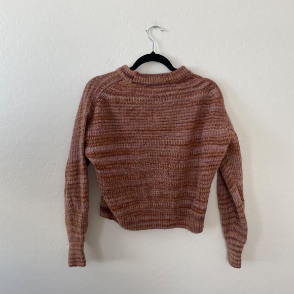 Alpaca Crew Neck Sweater Wool Blend Tonal Hipster Boho Bohemian Hippie Sweater - Picture 5 of 11